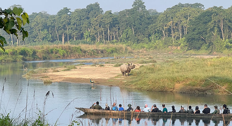 Canoe ride at Rapti river