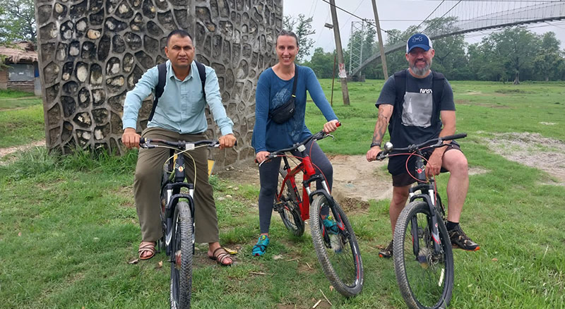 Cycling around Sauraha local villages